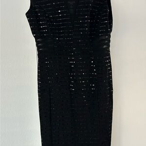 Elegant Black Sequin Mini Dress